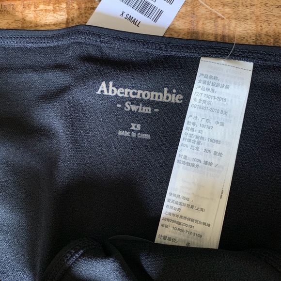 NWT ABERCROMBIE Black Strappy Swim Bottoms - Picture 3 of 5